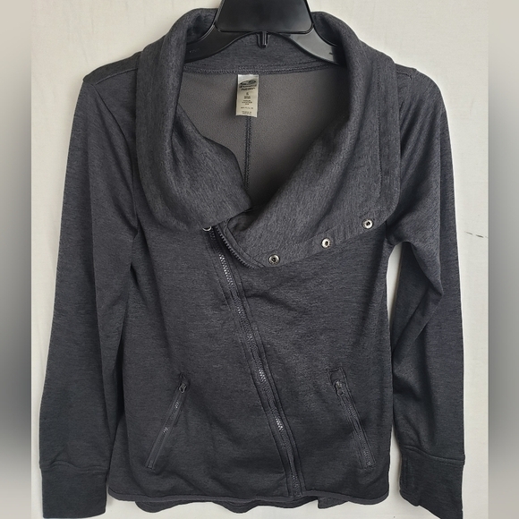 C9 by Champion Duo Dry Gray Cross Zip Long Sleeve with Thumbhole Jacket Sz S - Picture 2 of 8